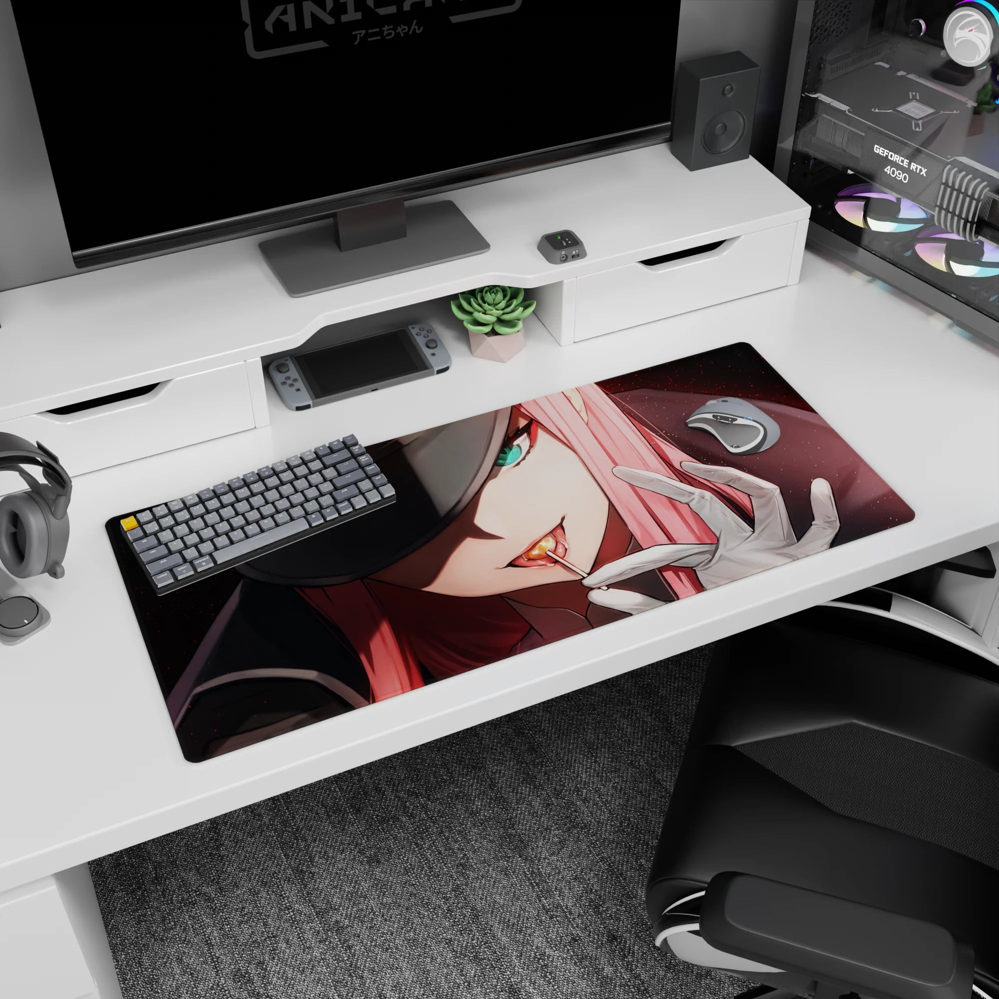 Darling In The Franxx - Anime Mouse Pad and Desk Pad - Commander's Glare - AniChan