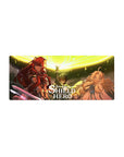 Rising of the Shield Hero anime mouse pad 28x12 inches with gold spell circle and trio lineup.