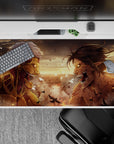 Attack on Titan - Anime Mouse Pad and Desk Pad - Titan War: Eren vs. Reiner - AniChan