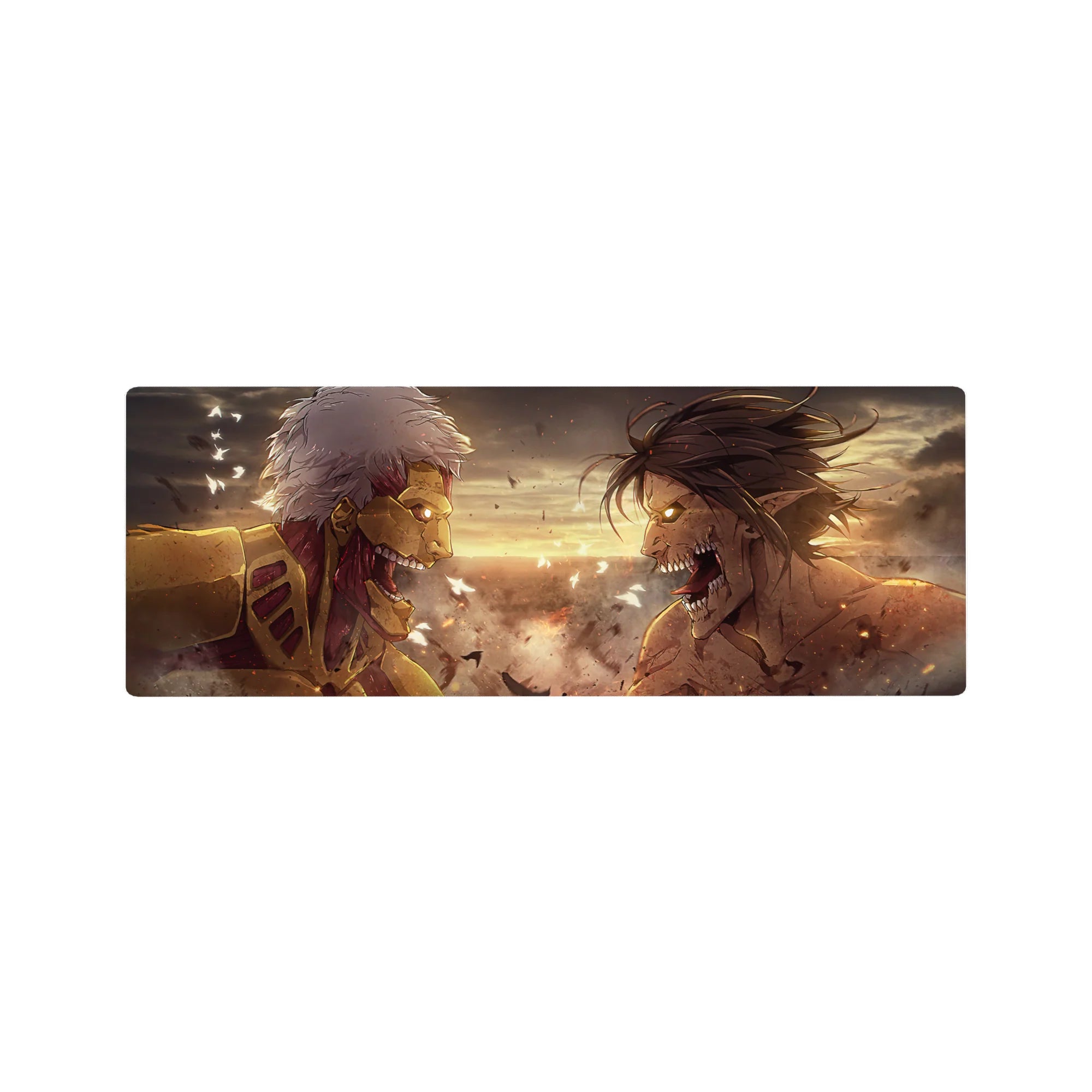 Attack on Titan - Anime Mouse Pad and Desk Pad - Titan War: Eren vs. Reiner - AniChan