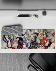 Vibrant, crisp Fairy Tail desk mat 32x12 inches with popping colors, lively poses, and smooth glide.