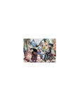 Fairy Tail anime mouse pad, 14x10 inches, featuring Natsu, Lucy, Erza, Happy, and vine-covered ruins.