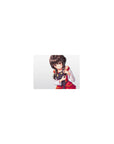 Classic anime girl mouse pad 14x10 inches with clean white space and cute plush-hugging artwork.