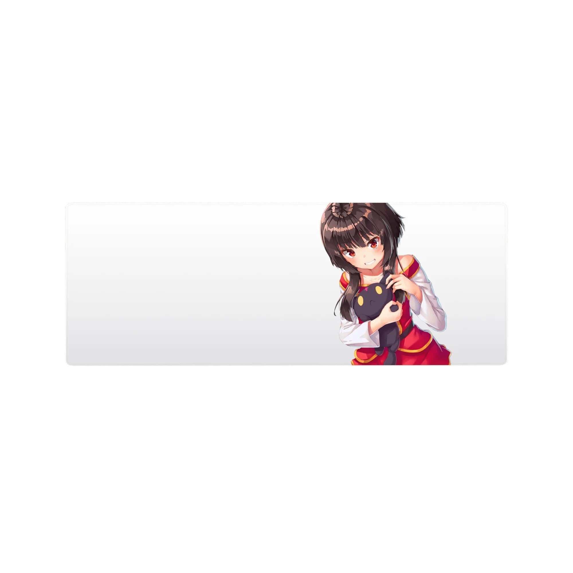 32x12 inches anime girl desk mouse pad with clean white space and cute character artwork.