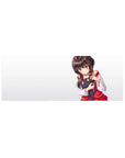 32x12 inches anime girl desk mouse pad with clean white space and cute character artwork.