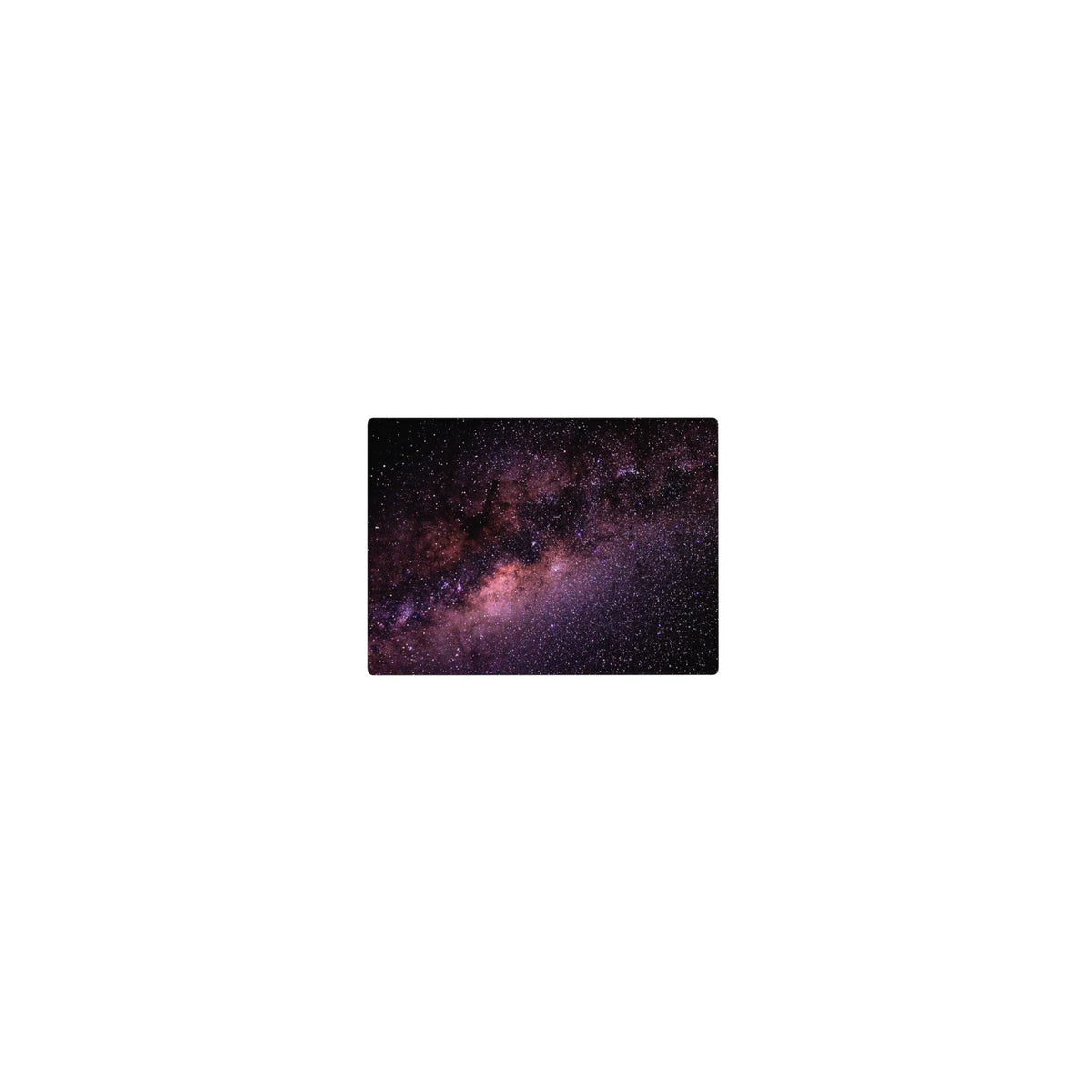 Galaxy nebula starfield classic mouse pad, 14x10 inches, smooth tracking desk accessory.
