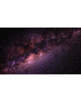 Galaxy nebula desk pad 40x20 inches with starry black space and grainy stardust texture.