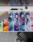 Demon Slayer desk pad 40x20 inches featuring every Hashira. Vibrant anime art with characters like Muichiro and Rengoku.
