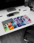 Demon Slayer anime mouse pad 32x16 inches featuring every Hashira, showcasing vibrant colors and dynamic characters.