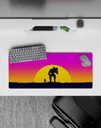 Vector Landscapes Deskmat | Mousepad | Deskpad - Mech Sunset