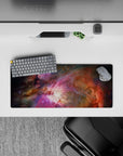 Dreamy purple-to-orange mouse pad 28x12 inches with soft starlight mood for daily clicks.