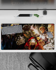 Overlord anime mouse pad featuring Ainz Ooal Gown and adventurers, 32x16 inches, captures drama and emotion vividly.