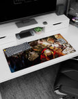 Ainz Ooal Gown and adventurers from Overlord on 32x16 inch anime mouse pad, capturing tension and drama vividly.