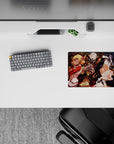 Overlord anime mouse pad 14x10 inches featuring Ainz Ooal Gown with Albedo, Shalltear, and Aura in Nazarick throne room.