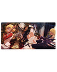 Ainz Ooal Gown with Albedo, Shalltear, and Aura on a 32x16 inch anime mouse pad, capturing Overlord's vibrant guild scene.