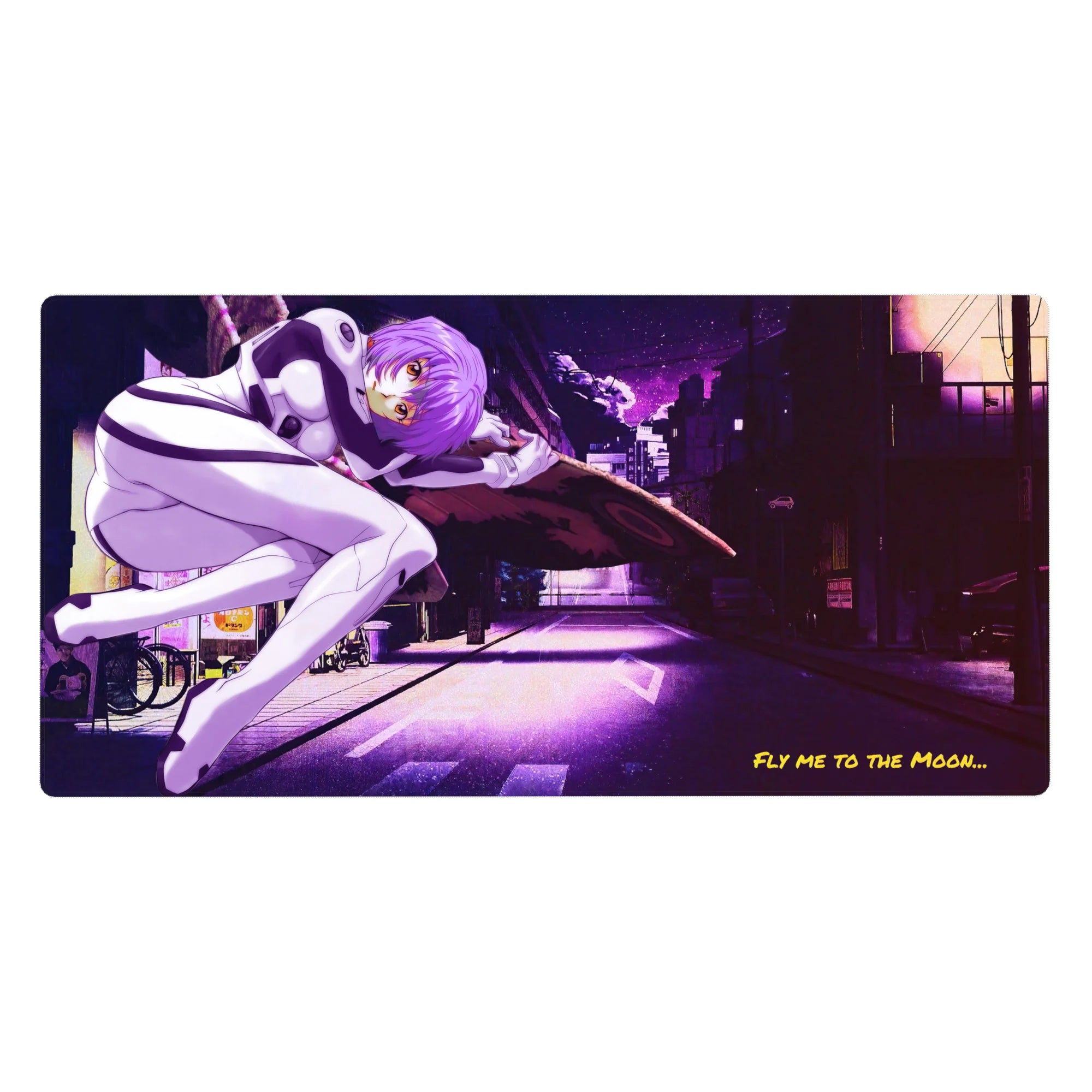 Evangelion - Anime Mouse Pad and Desk Pad - Moonlit Drift - AniChan