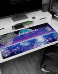 Retrowave - Vaporwave Deskmat | Mousepad | Deskpad - Neon Love Cosmos - AniChan