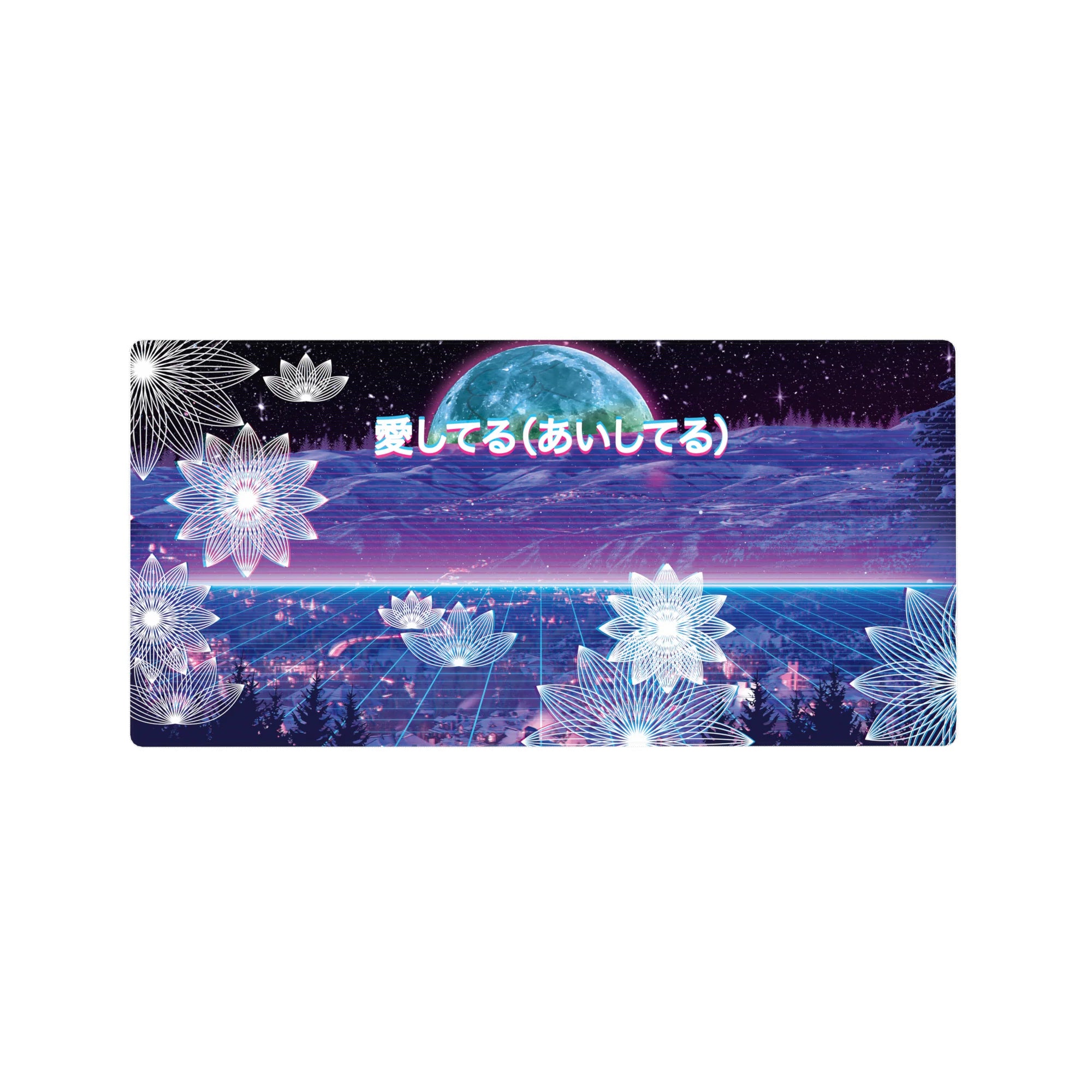 Retrowave - Vaporwave Deskmat | Mousepad | Deskpad - Neon Love Cosmos - AniChan