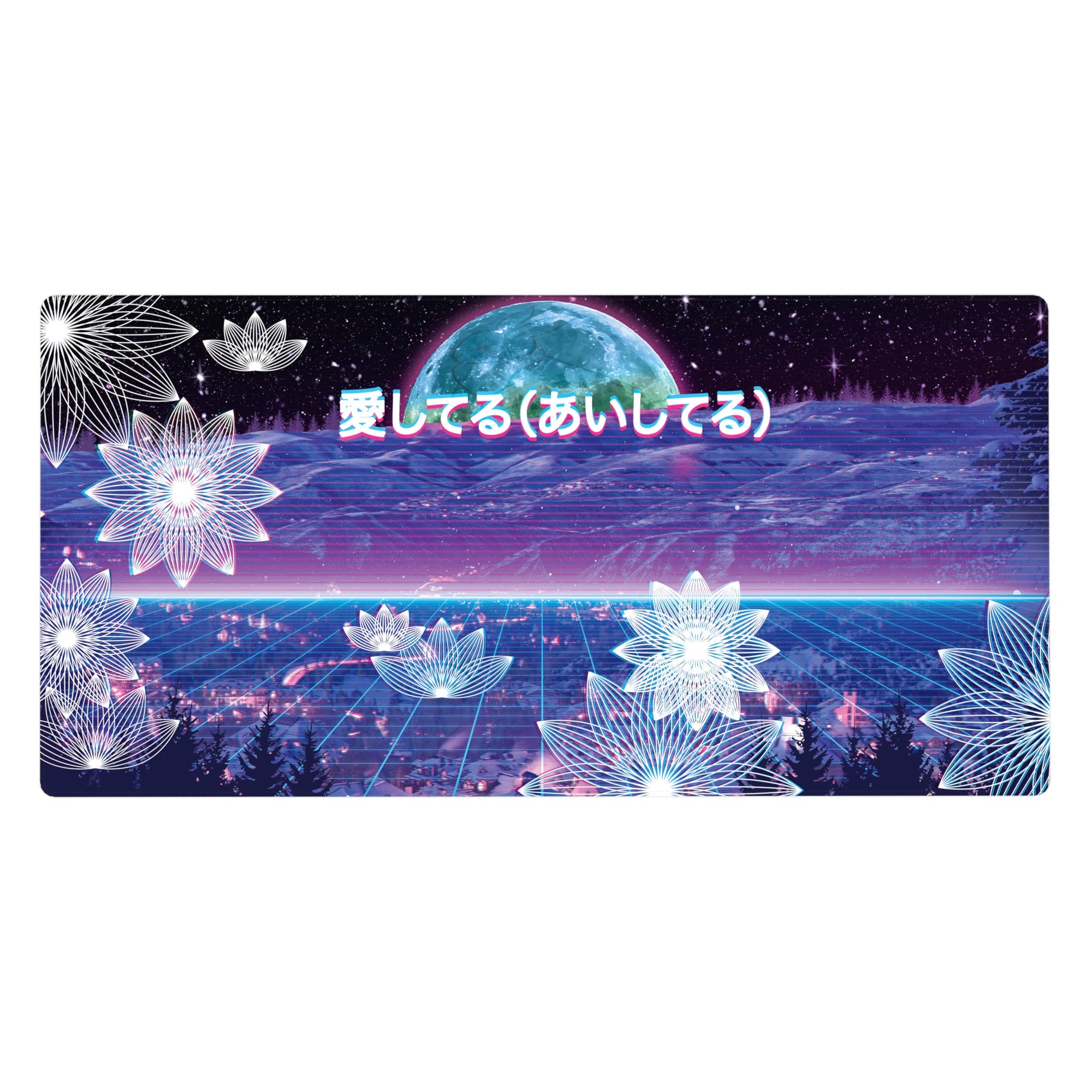 Retrowave - Vaporwave Deskmat | Mousepad | Deskpad - Neon Love Cosmos - AniChan