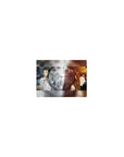 Steins;Gate classic anime mouse pad 14x10 inches with Okabe and Kurisu over clock and gears backdrop.