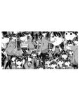 32x16 inches anime girl mouse pad with Tomoko Kuroki collage in manga style, school uniform and tiny panels.