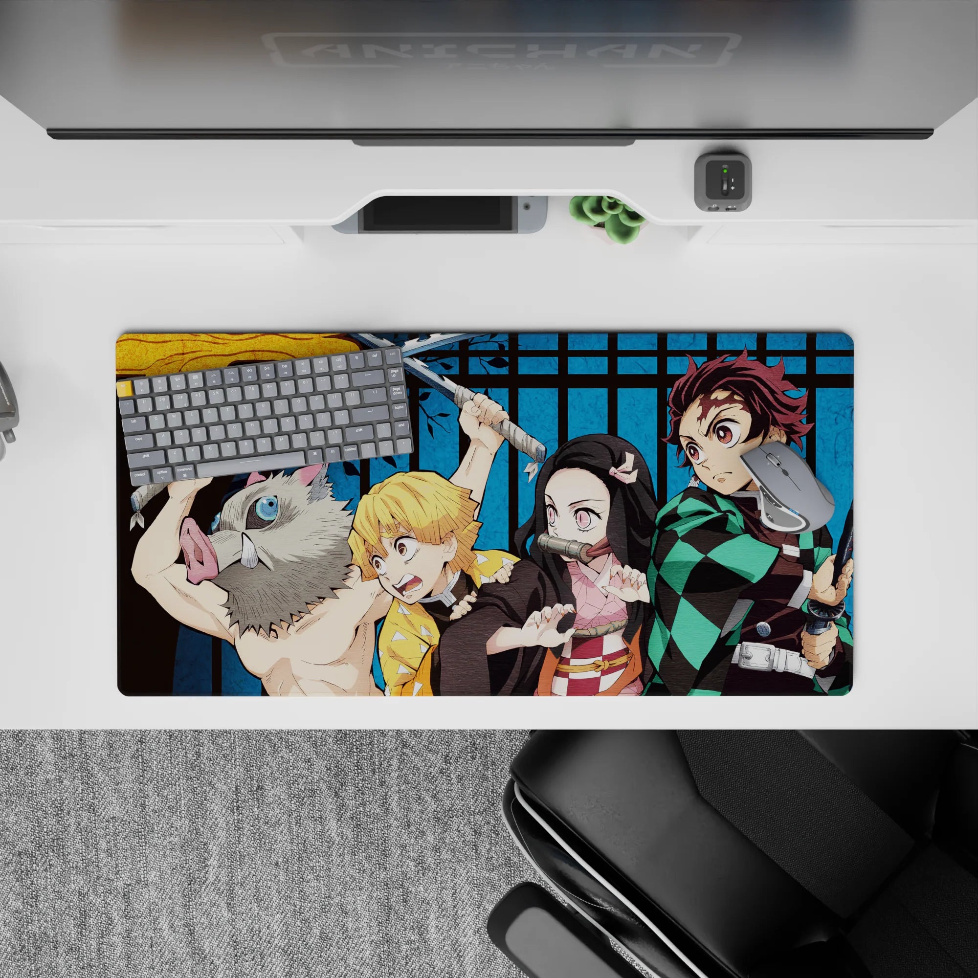 Demon Slayer Deskmat | Mousepad | Deskpad - Demon Slayer Squad Unleashed - AniChan