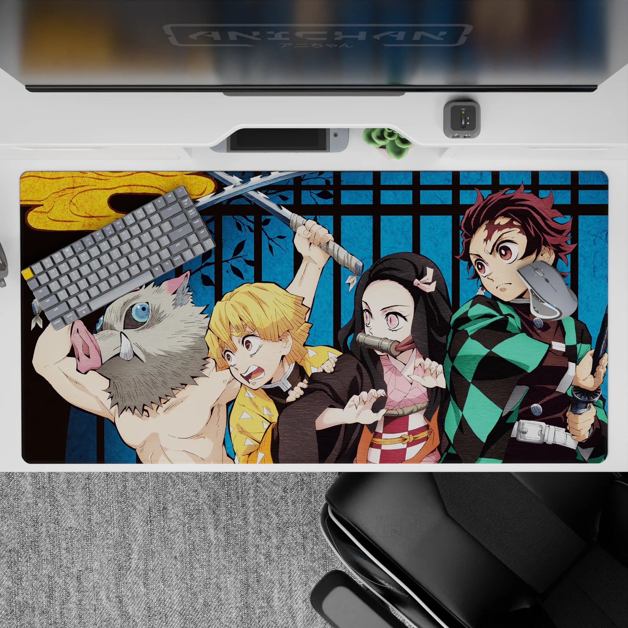 Demon Slayer Deskmat | Mousepad | Deskpad - Demon Slayer Squad Unleashed - AniChan