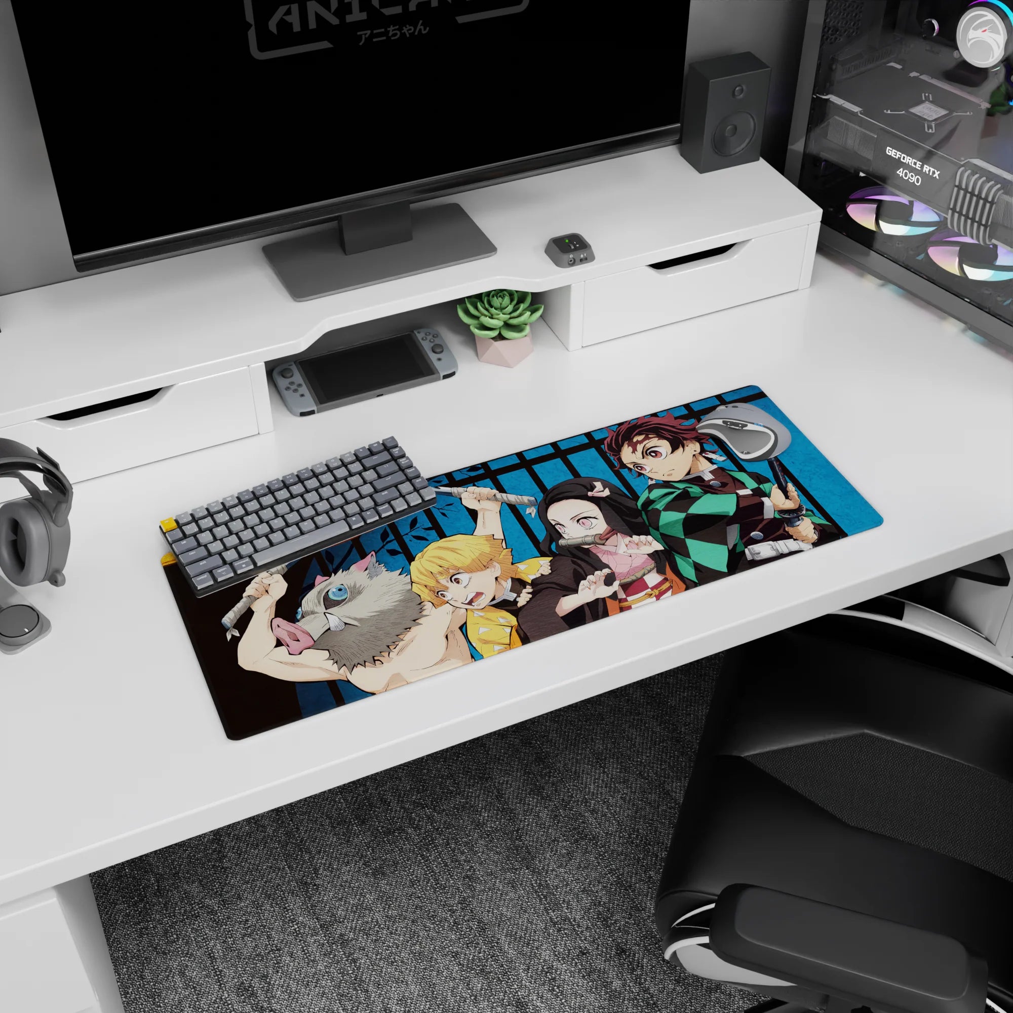 Demon Slayer Deskmat | Mousepad | Deskpad - Demon Slayer Squad Unleashed - AniChan