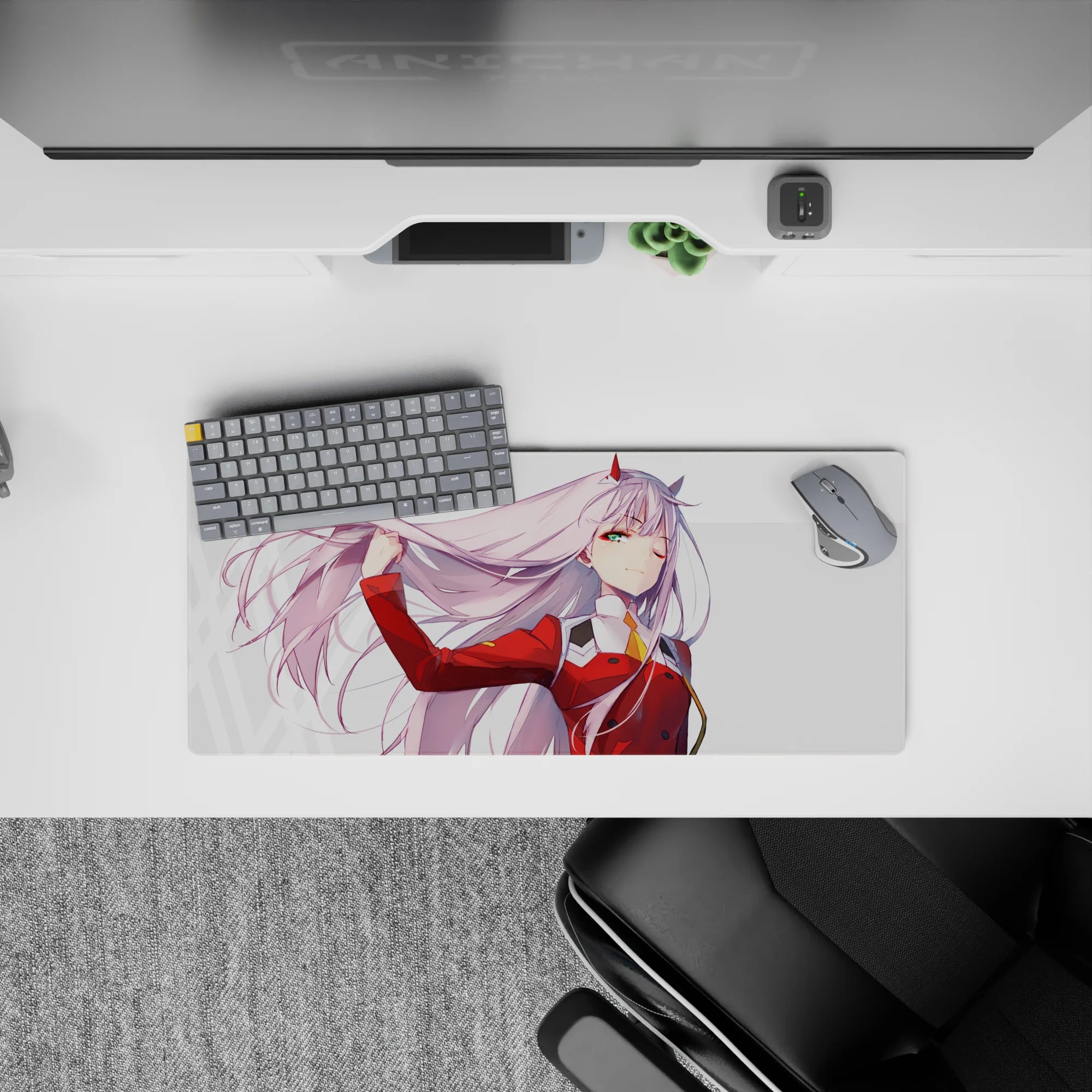 Darling In The Franxx Deskmat | Mousepad | Deskpad - Confident Windswept Grace - AniChan