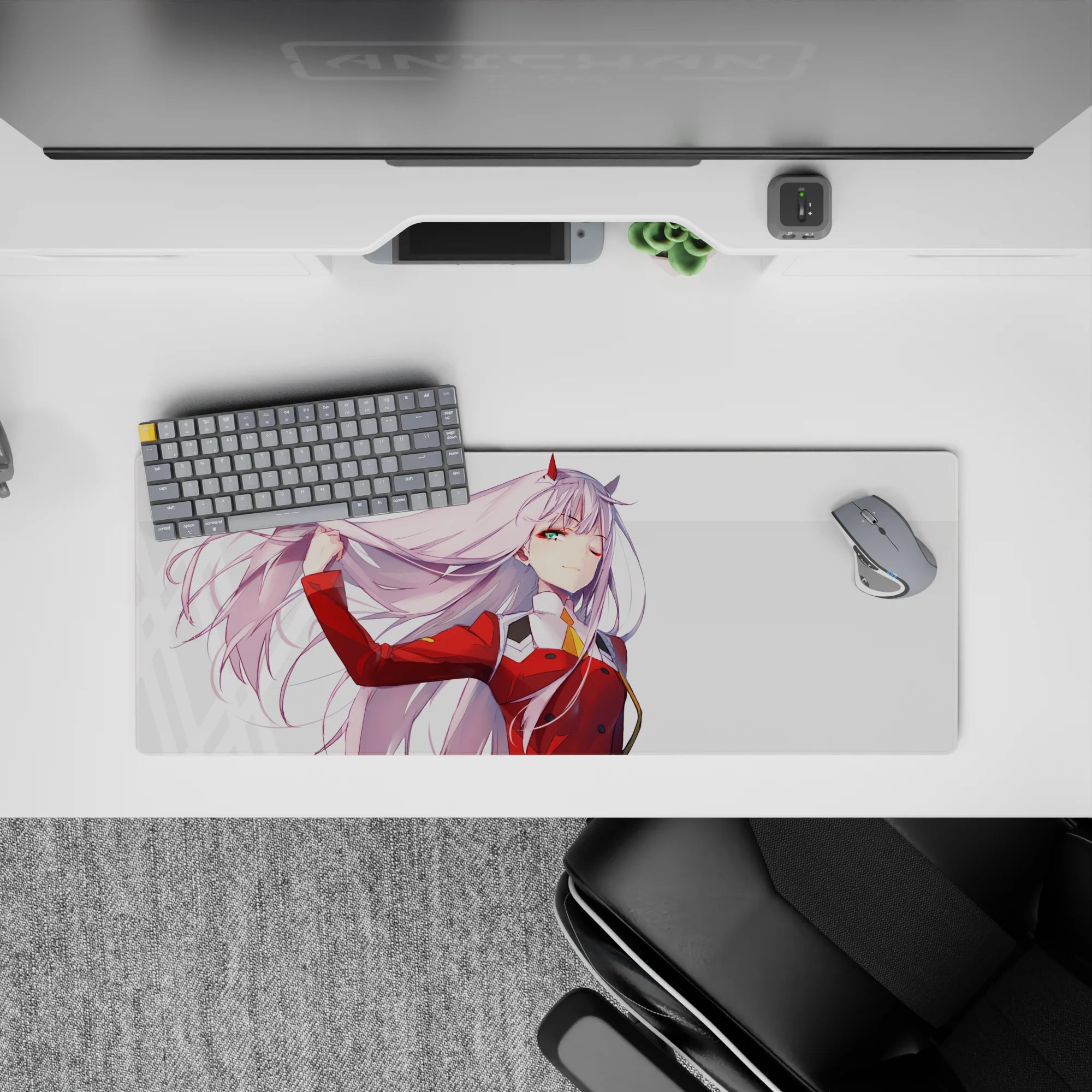 Darling In The Franxx Deskmat | Mousepad | Deskpad - Confident Windswept Grace - AniChan