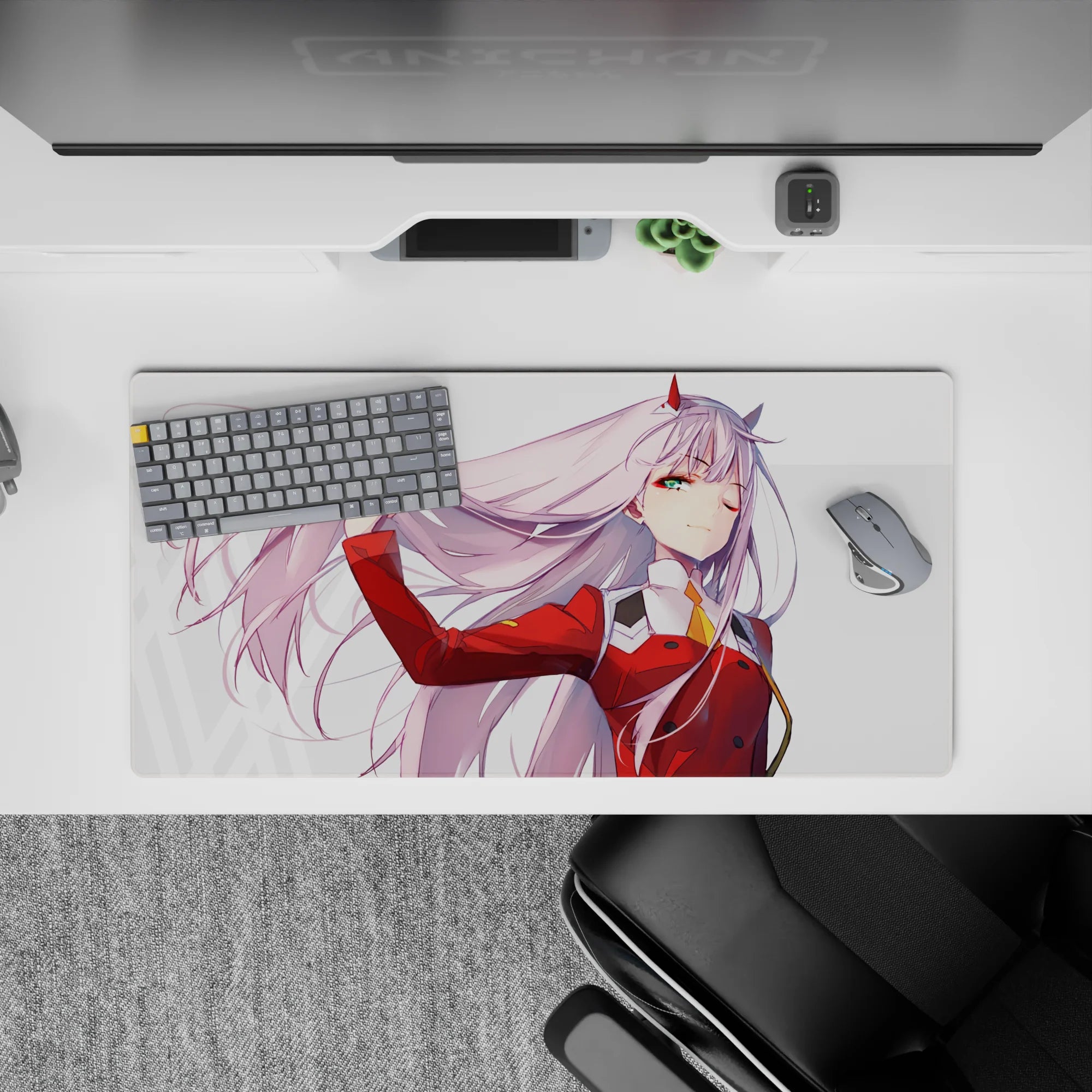 Darling In The Franxx Deskmat | Mousepad | Deskpad - Confident Windswept Grace - AniChan