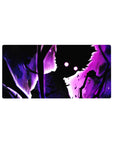32x16 inches anime mouse pad with shadowed figure, glowing eyes, black branches, and swirling purple haze.