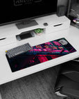 Cyberpunk Cityscape Deskmat | Mousepad | Deskpad - Neon City Nights