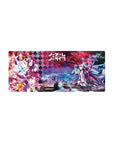 No Game No Life anime mouse pad 28x12 inches with magenta clouds, icy blues, and diamond pattern.