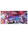 32x16 inches No Game No Life anime mouse pad with diamond pattern, tech armor accents, and glowing rings.
