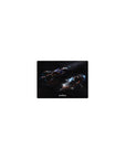 Space starfield ships desk design classic mouse pad 14x10 inches.