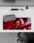 Demon Slayer Deskmat | Mousepad | Deskpad - Blazing Resolve - AniChan