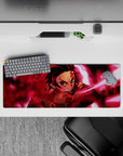 Demon Slayer Deskmat | Mousepad | Deskpad - Blazing Resolve - AniChan