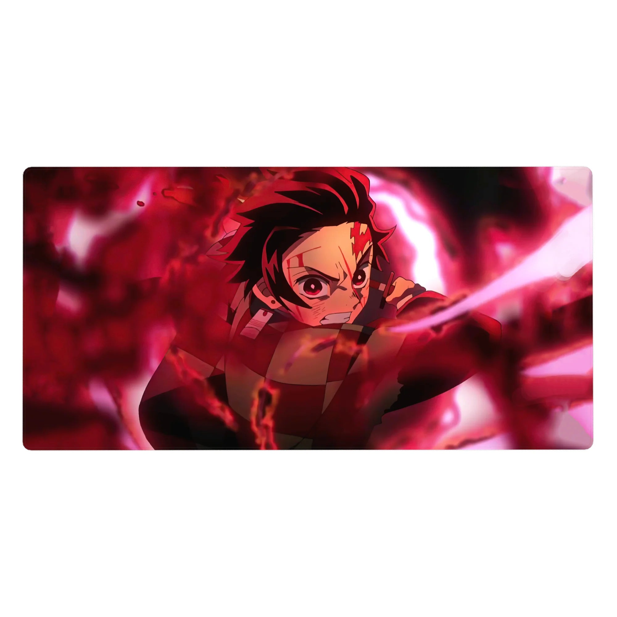 Demon Slayer Deskmat | Mousepad | Deskpad - Blazing Resolve - AniChan