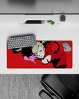 Ann Takamaki Persona 5 anime mouse pad, 28x12 inches, featuring Panther in a striking pose with bold red and pink colors.