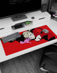 Ann Takamaki from Persona 5 on 36x16 inch anime mouse pad, featuring her iconic red suit and confident pose.
