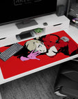 Ann Takamaki anime mouse pad, 40x20 inches, featuring Panther in her iconic red suit and pink gloves, striking a dynamic pose.