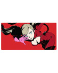 Ann Takamaki anime mouse pad, 32x16 inches, featuring Panther in her iconic red suit and pink gloves, perfect for fans.
