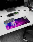 Cyberpunk Landscapes Deskmat | Mousepad | Deskpad - Neon Hologram