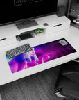 Cyberpunk Landscapes Deskmat | Mousepad | Deskpad - Neon Hologram