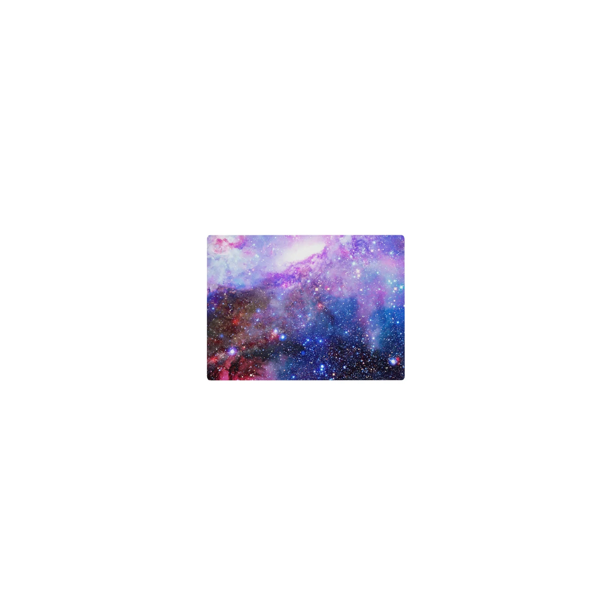 Galaxy swirl classic mouse pad, 14x10 inches, with glitter-like star dots and dreamy cosmic pattern.