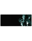 32x12 inches anime mouse pad with three stoic warriors in a diagonal portrait, sharp lines and bold print.