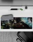 Cyberpunk Landscapes Deskmat | Mousepad | Deskpad - Cyber Skies