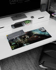 Cyberpunk Landscapes Deskmat | Mousepad | Deskpad - Cyber Skies