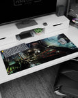 Cyberpunk Landscapes Deskmat | Mousepad | Deskpad - Cyber Skies